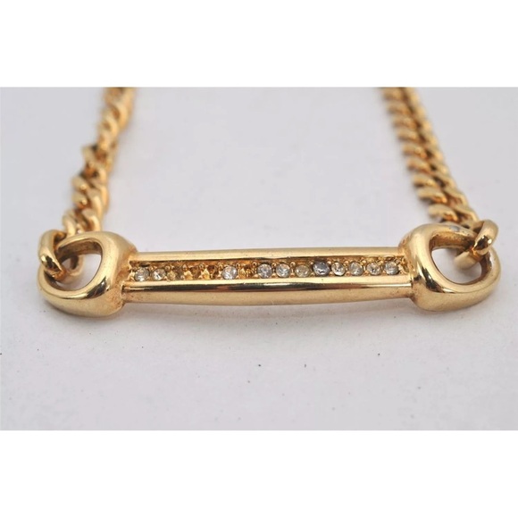 Christian Dior Rhinestone GT Chain Necklace missing stones (Bracelet sold sep) - Picture 6 of 14
